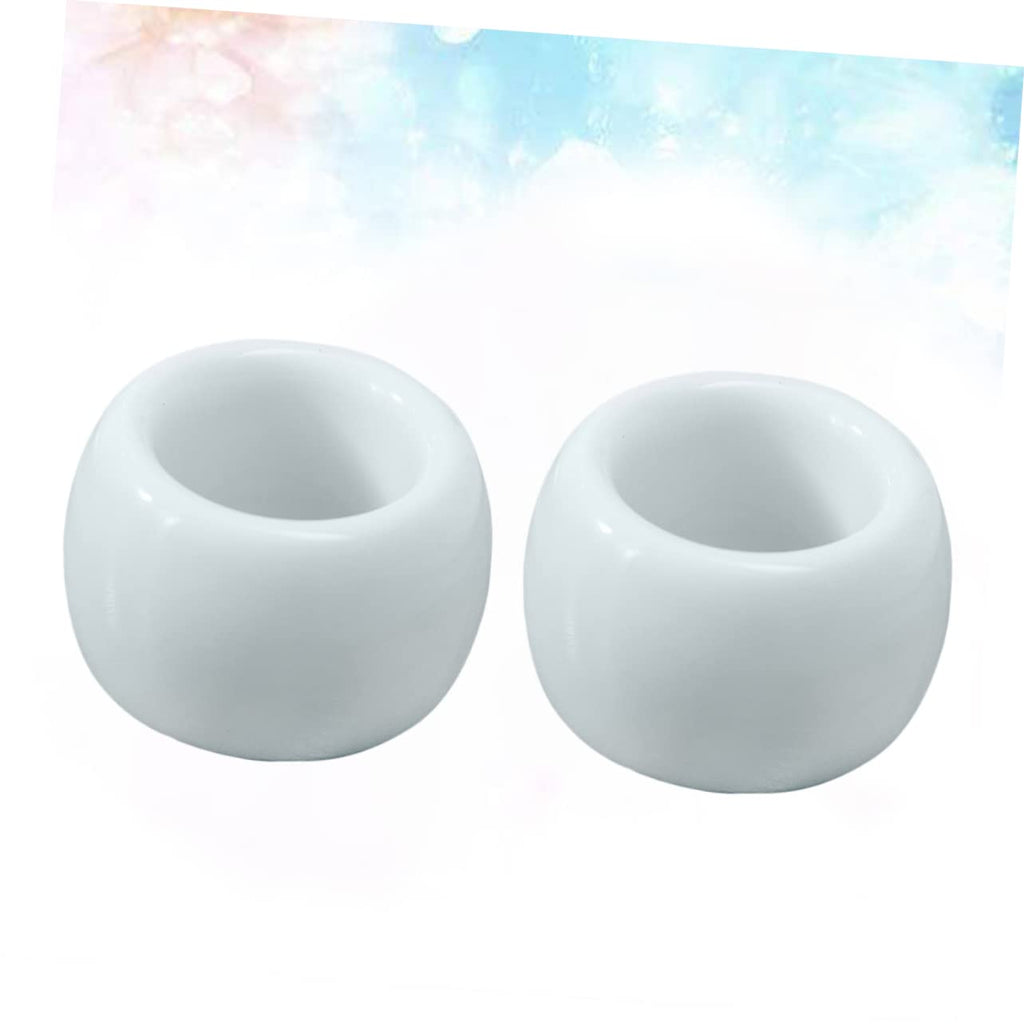2-Pack White Ceramic Electric Toothbrush Holder Stand A89695