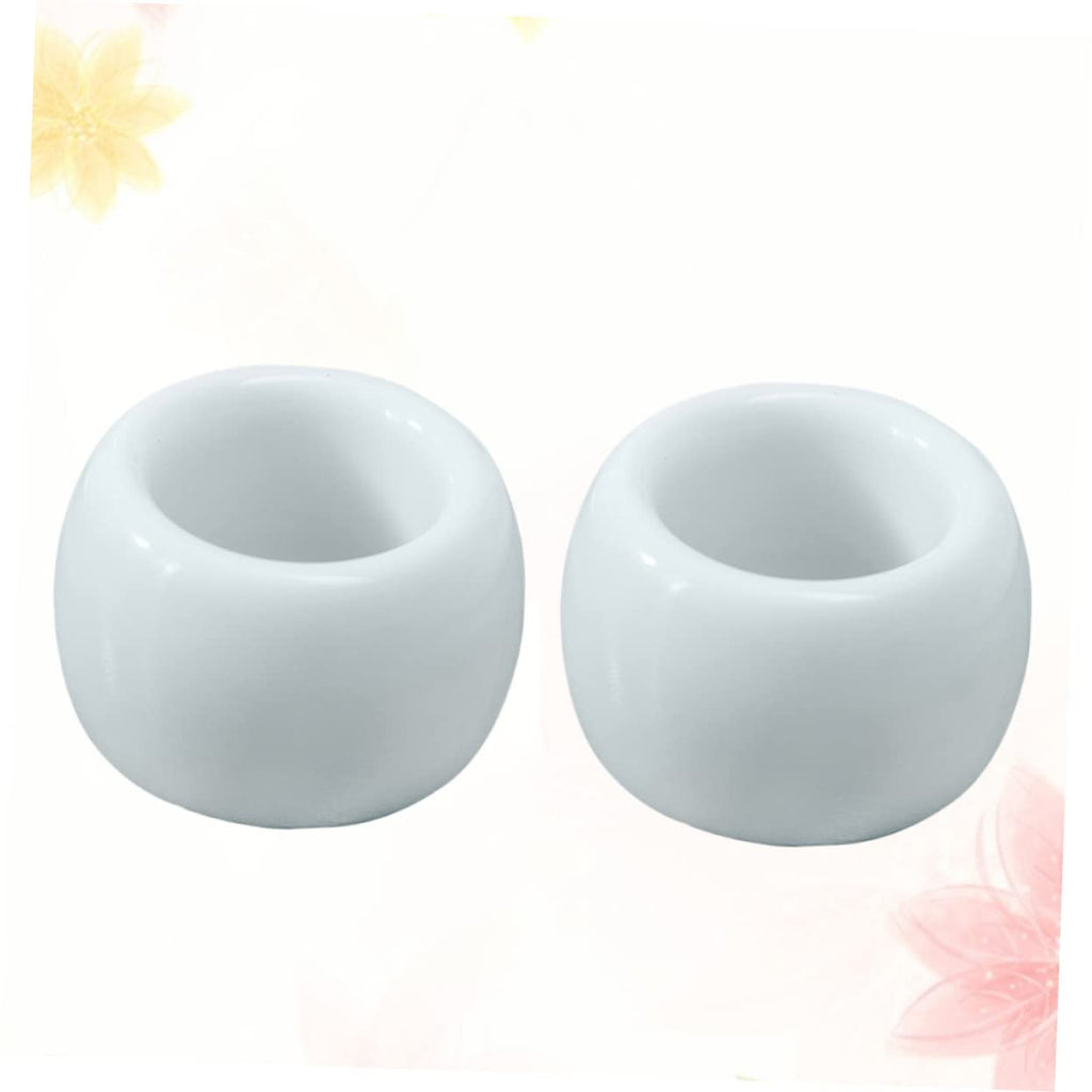 2-Pack White Ceramic Electric Toothbrush Holder Stand A89695