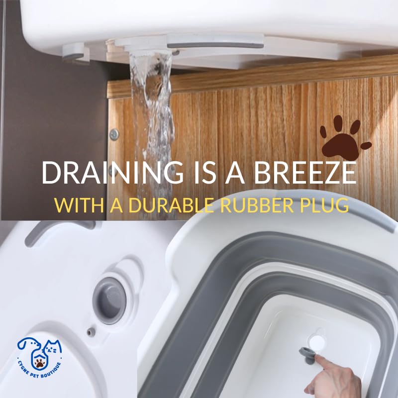 Collapsible Dog Bath Tub with Drain Plug O22638