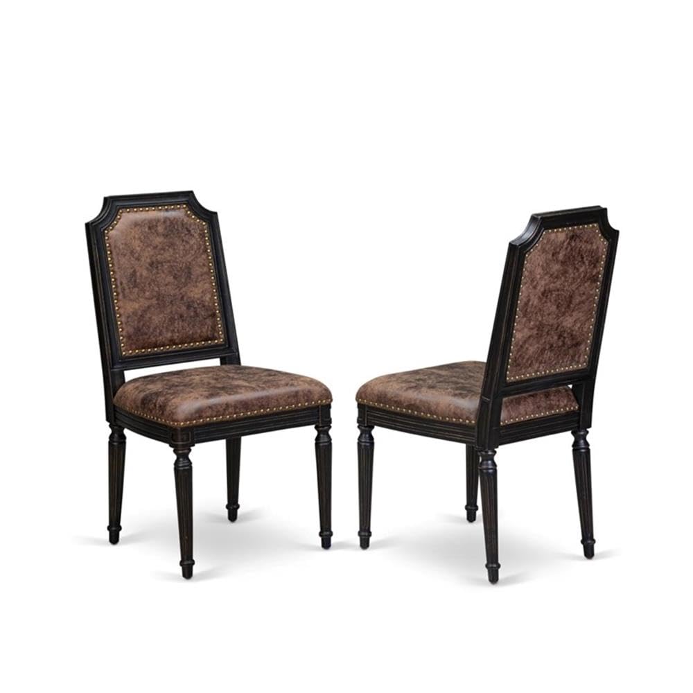 Set of 2 Acacia Wood Dining Chairs Q80292