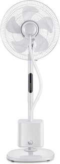 Oscillating Misting Pedestal Fan with Remote Control, 3-Speed, 3 L Water Tank, 16-inch, White X56675