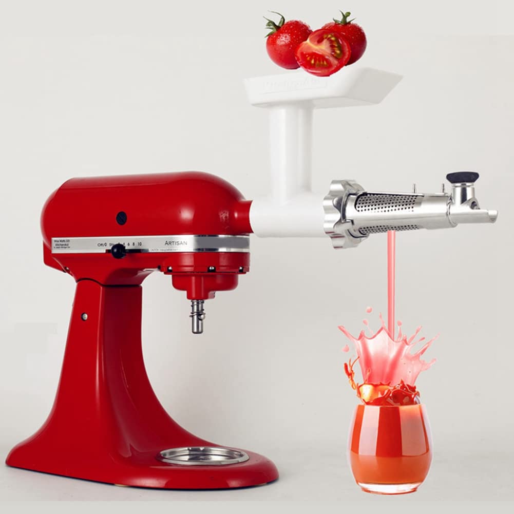 Meat Grinder Attachment for Mixers, White & Silver Q8847