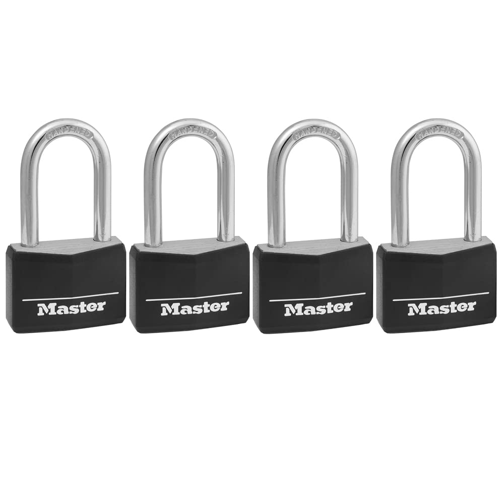 Aluminum Padlock with Key, 4 Pack F739