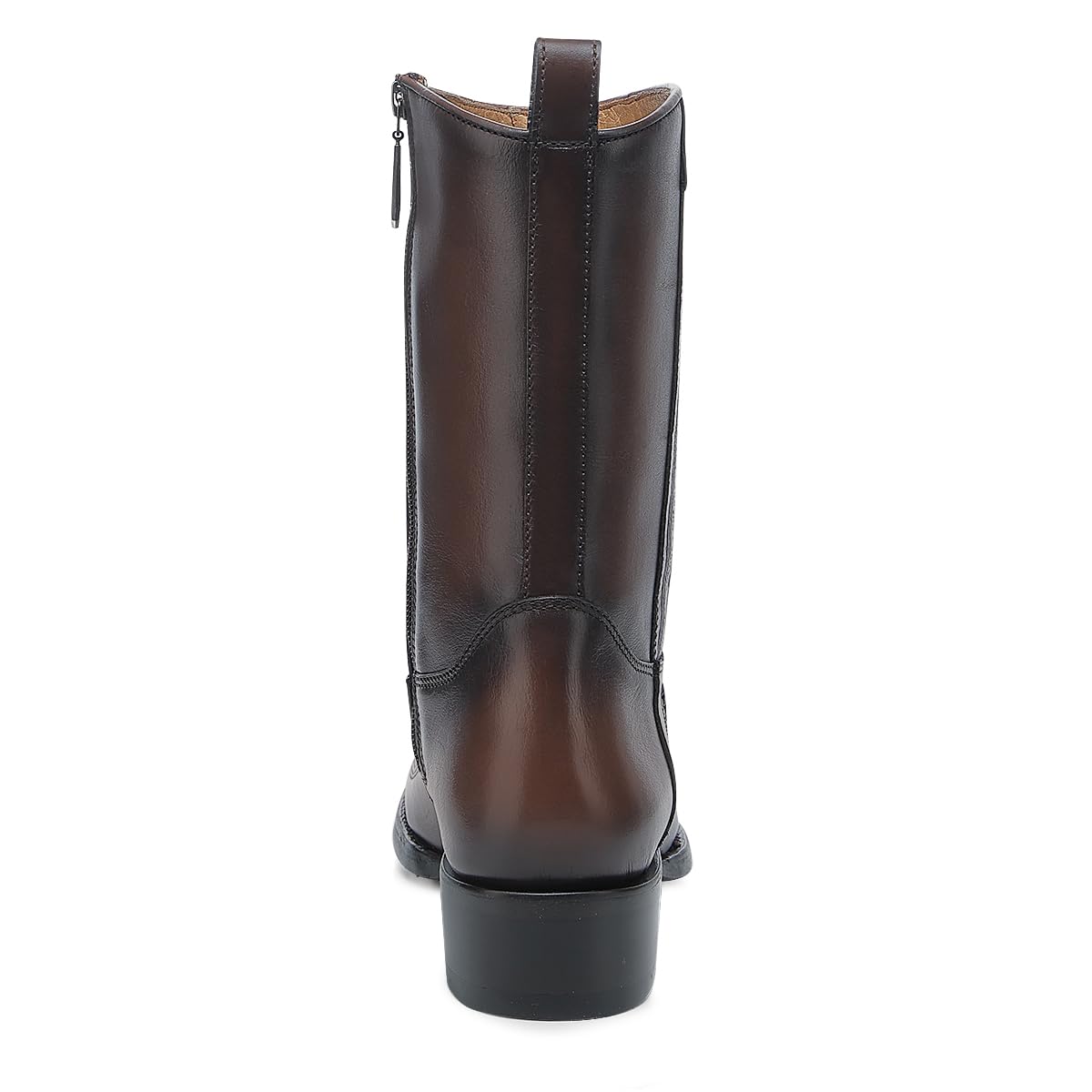 Brown Ostrich Leg Leather Cowboy Boots T35956