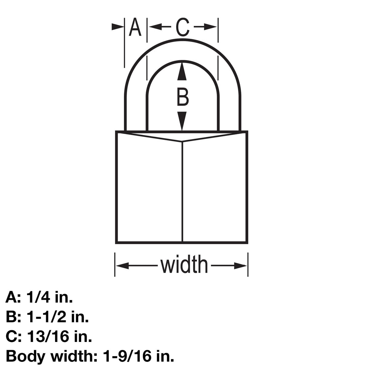 Aluminum Padlock with Key, 4 Pack F739