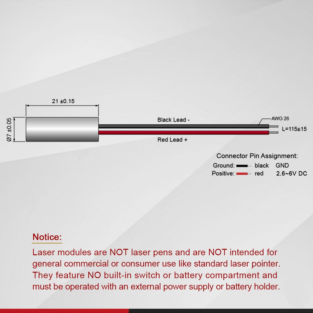 650nm Class 2 Laser Module O21549