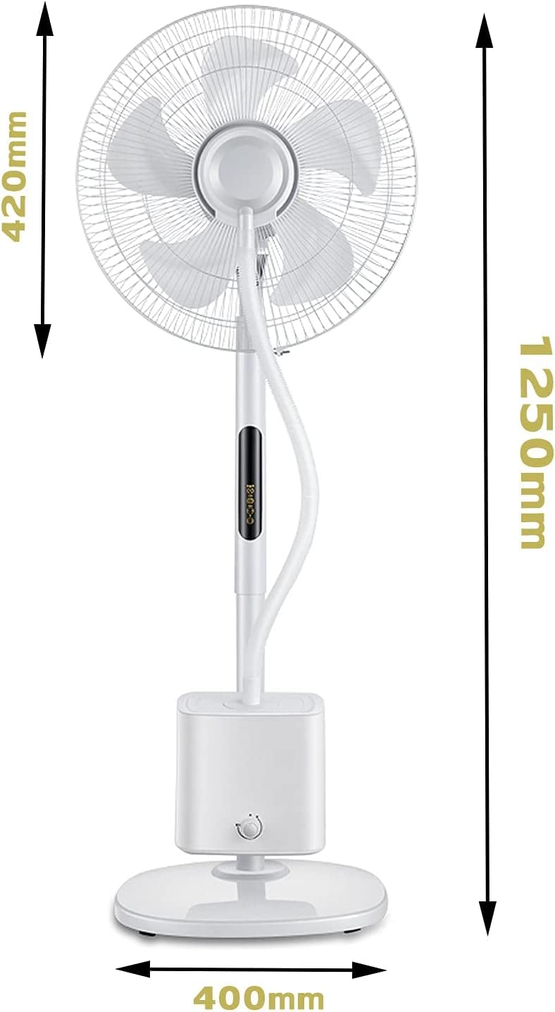 Oscillating Misting Pedestal Fan with Remote Control, 3-Speed, 3 L Water Tank, 16-inch, White X56675