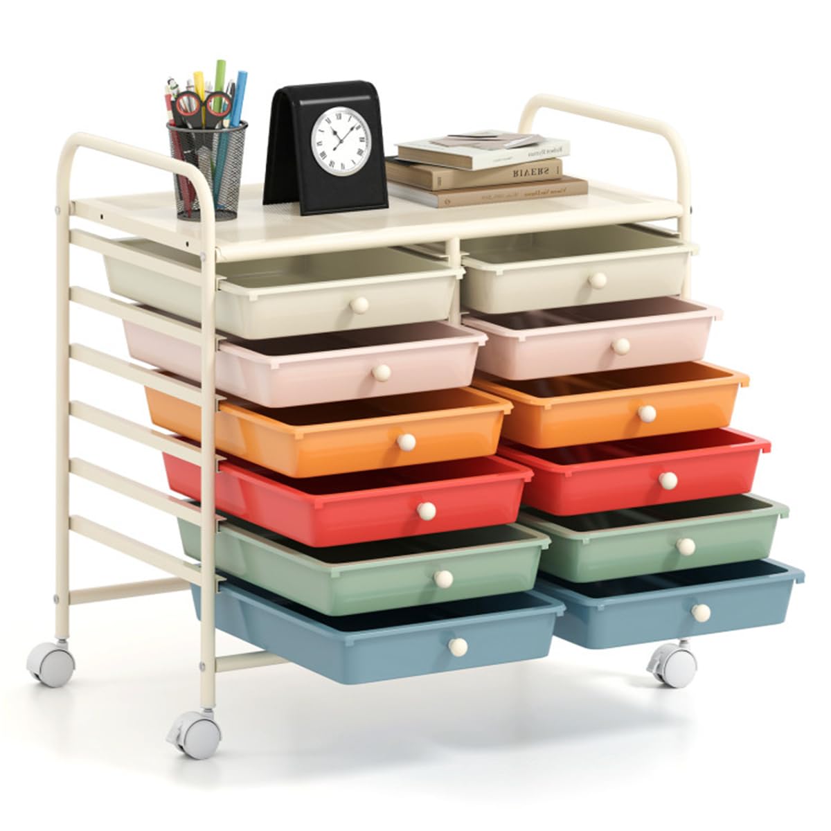 12 Drawer Rolling Storage Cart with Wheels I8878