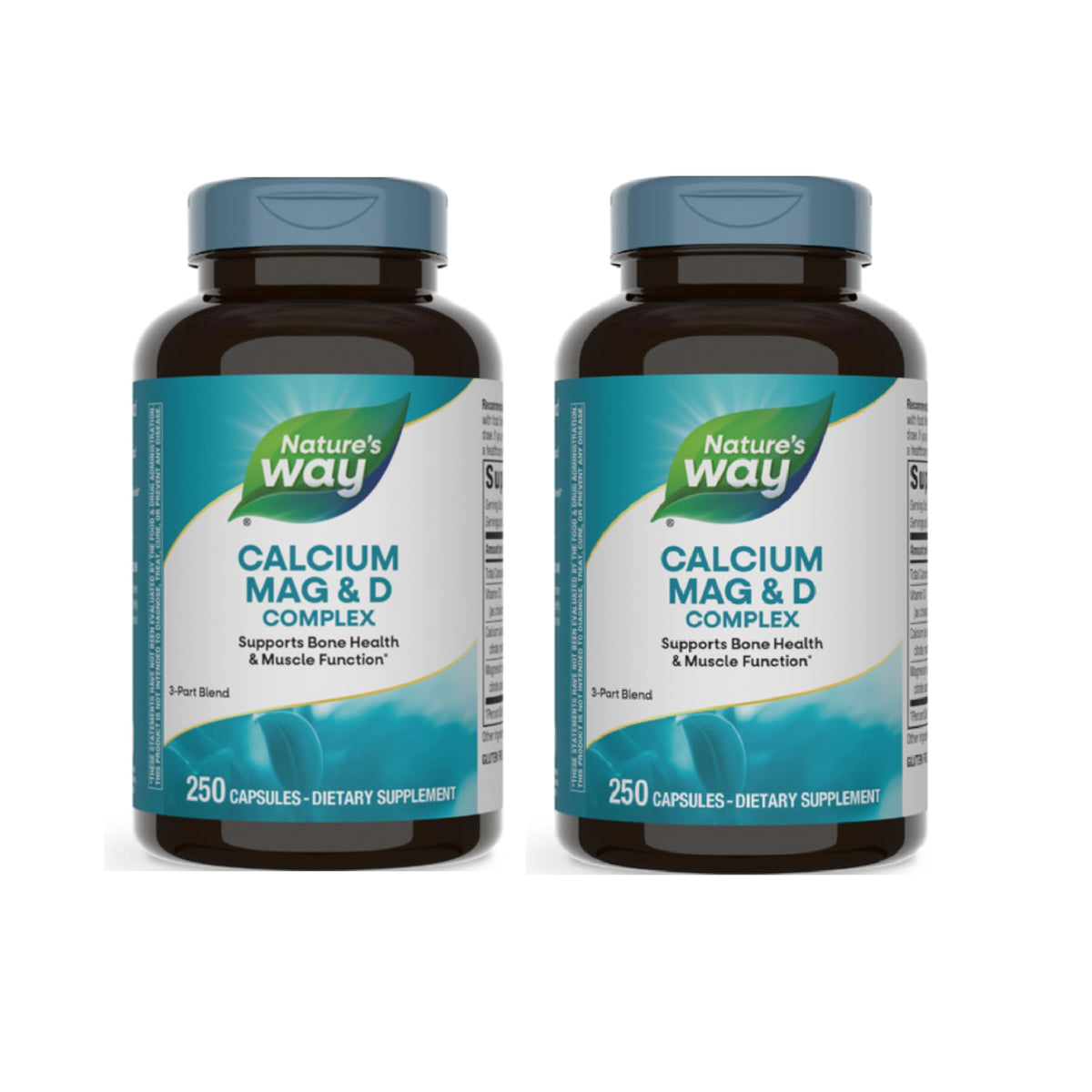 Calcium Magnesium & Vitamin D3 250 Capsules 2 Pack B1436