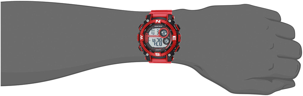 Digital Chronograph Resin Strap Watch D9865