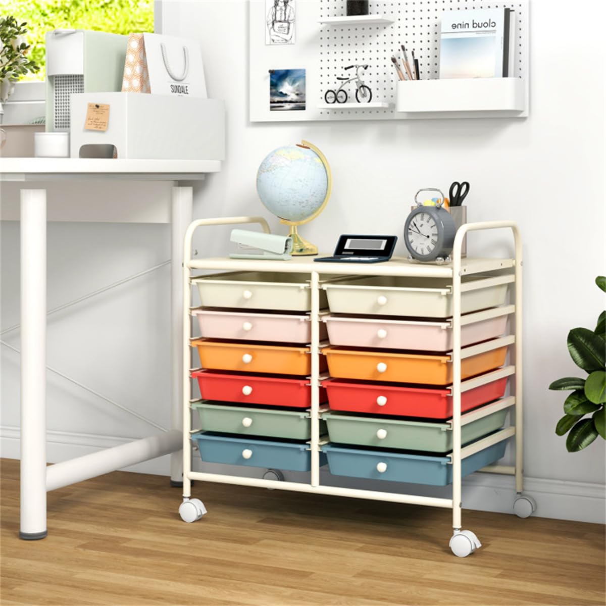 12 Drawer Rolling Storage Cart with Wheels I8878