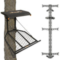 1-Person Tree Stand Platform & Set of 3 Climbing Sticks with Fold-Up Steps W472275
