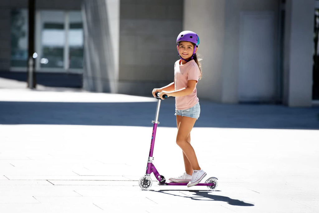 Foldable LED Scooter 2 Wheel Adjustable T Bar U268