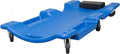 Blue Plastic Rolling Garage Creeper with Padded Headrest and 6 Casters A2497