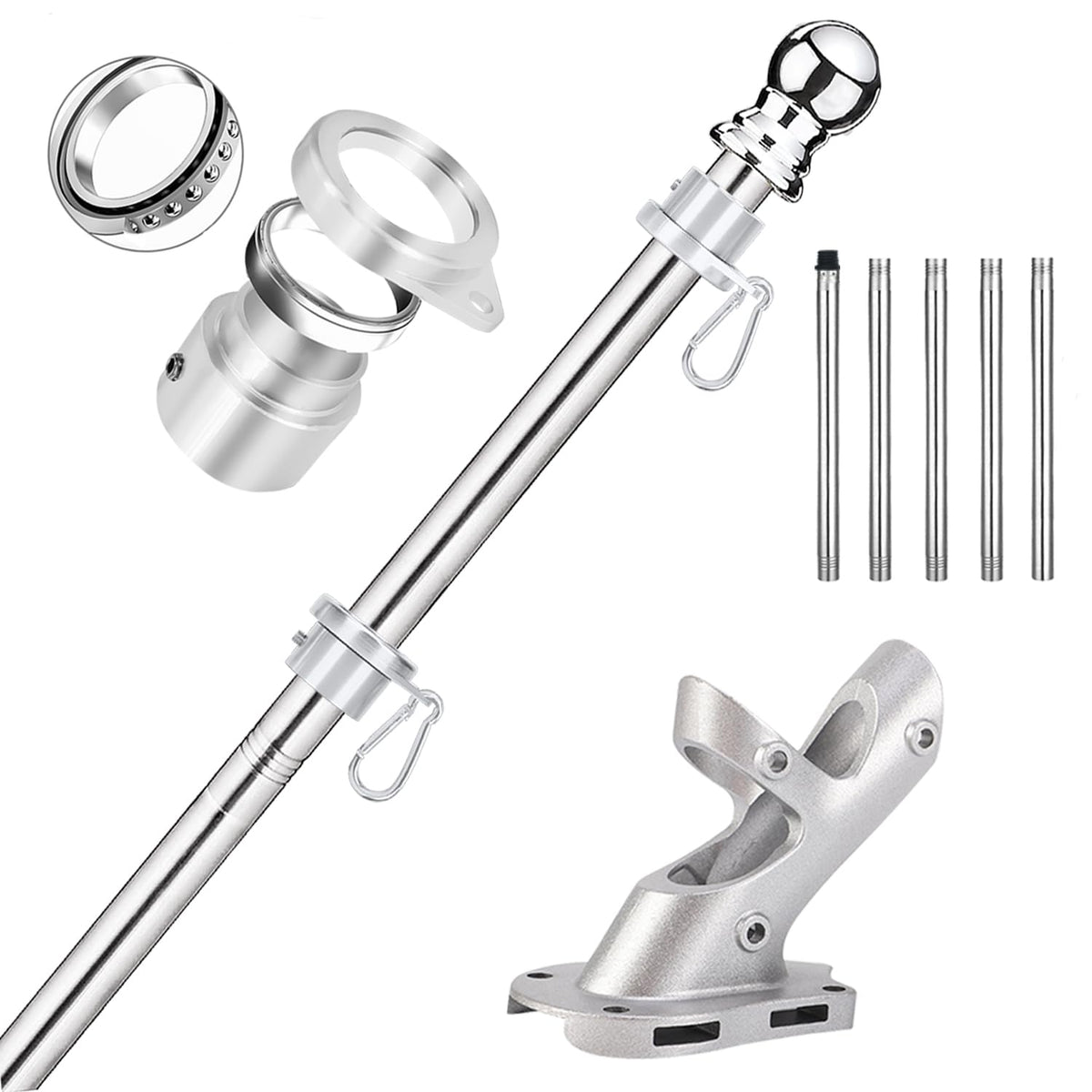 1 inch 6ft Flag Pole Kit L486216