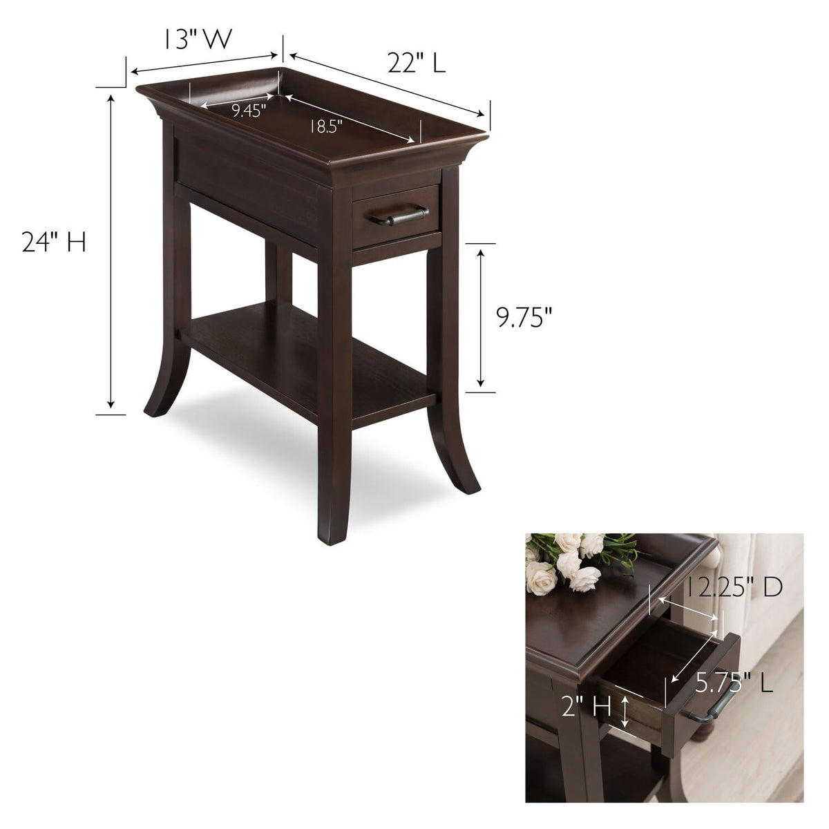 Chocolate Cherry End Table M401105