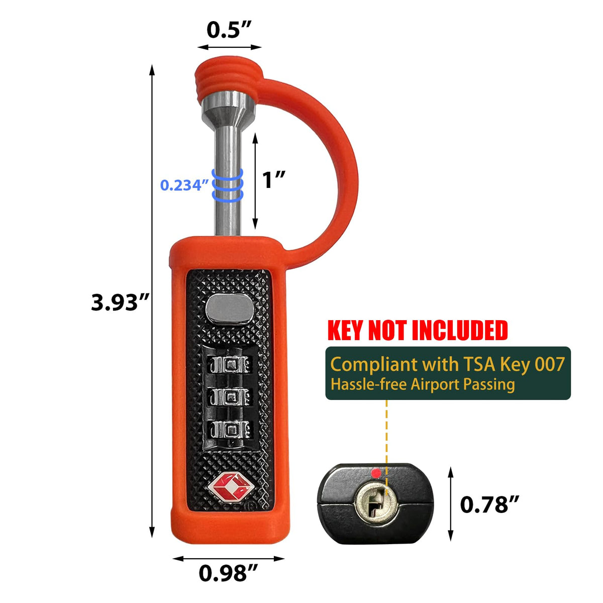 3-Dial Combo Padlock R810