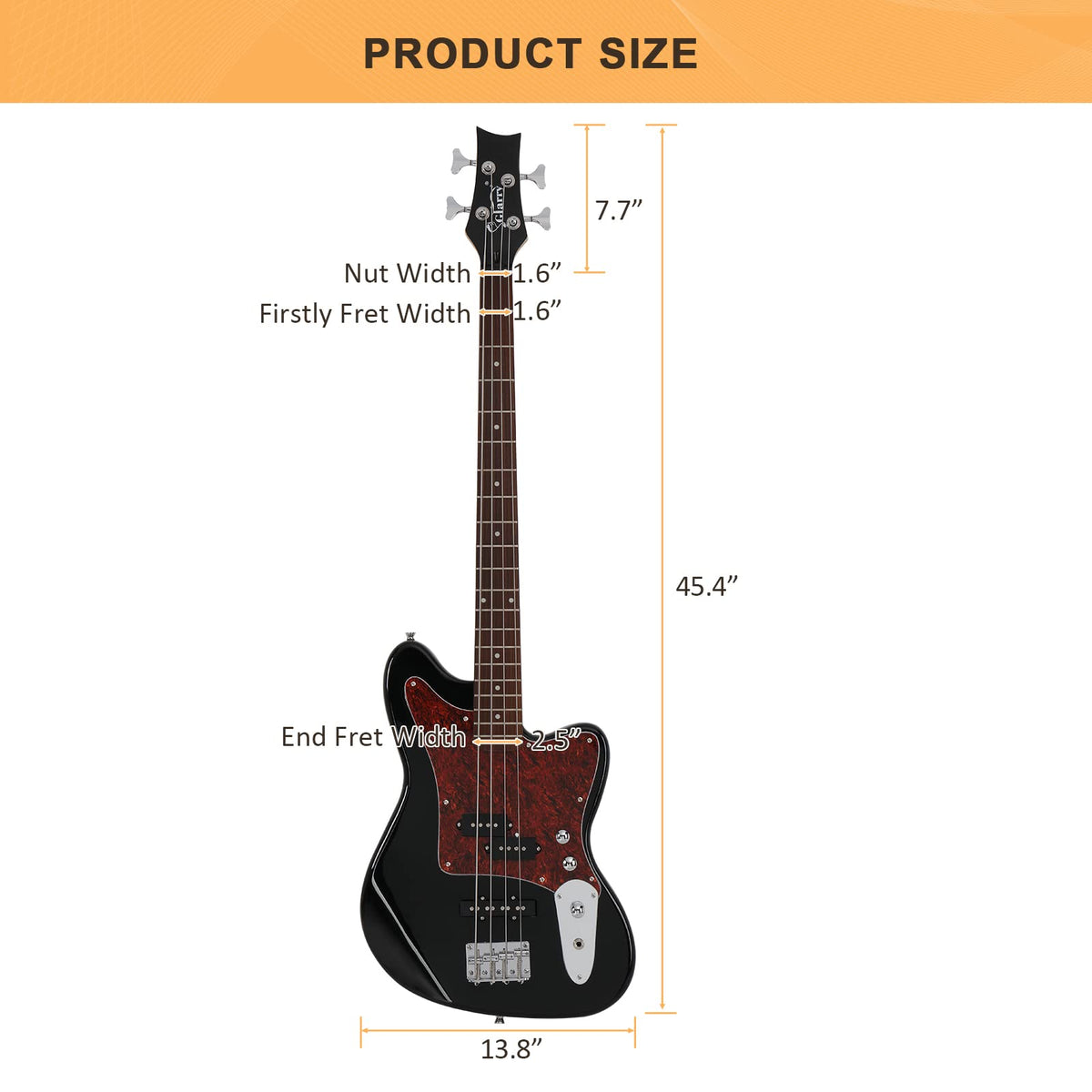 4 String Electric Bass Guitar Beginner Kit with Amp U384304