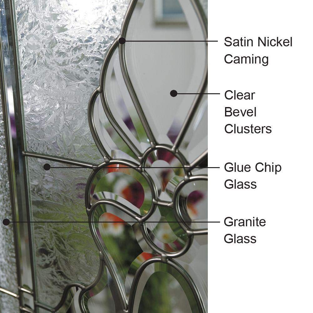 Fiberglass Smooth Left Hand In-Swing Exterior Prehung Door 36"x80" C10887