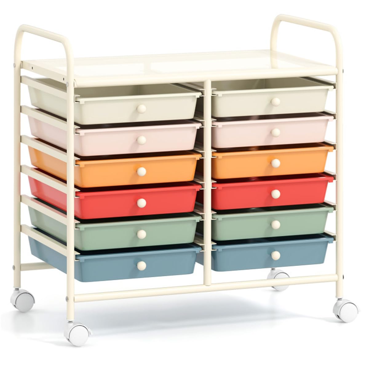 12 Drawer Rolling Storage Cart with Wheels I8878