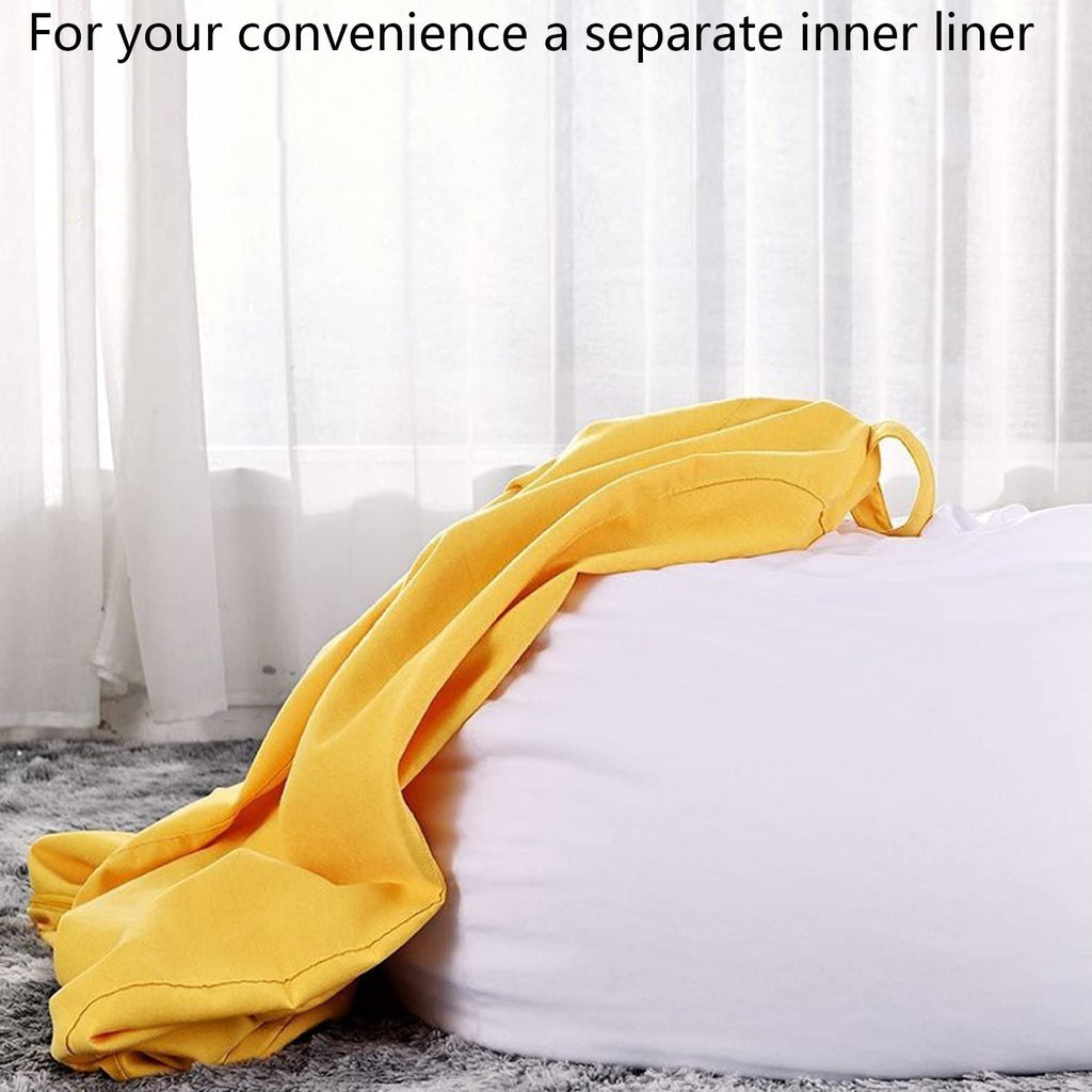 Yellow Washable Bean Bag Chair Cover D4730