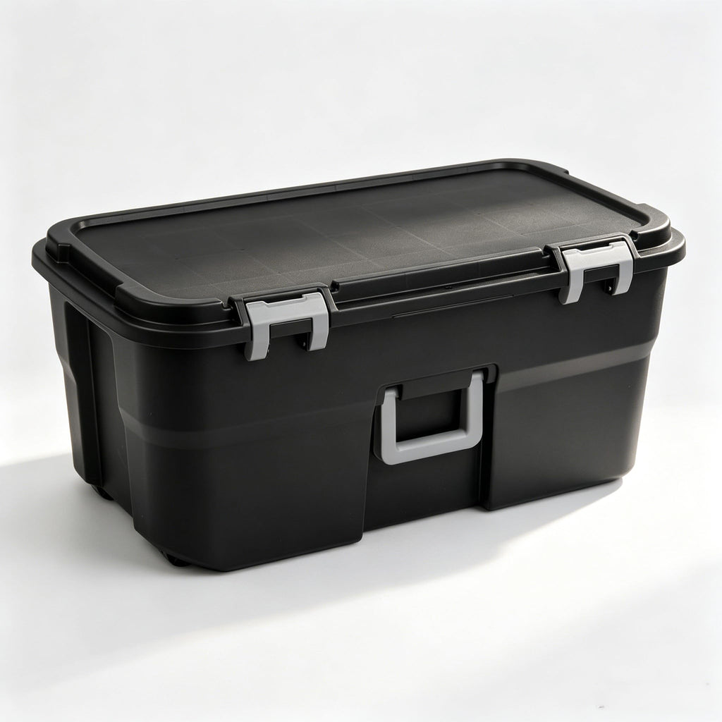Black 22 Gal Wheeled Polypropylene Storage Trunk Y204432