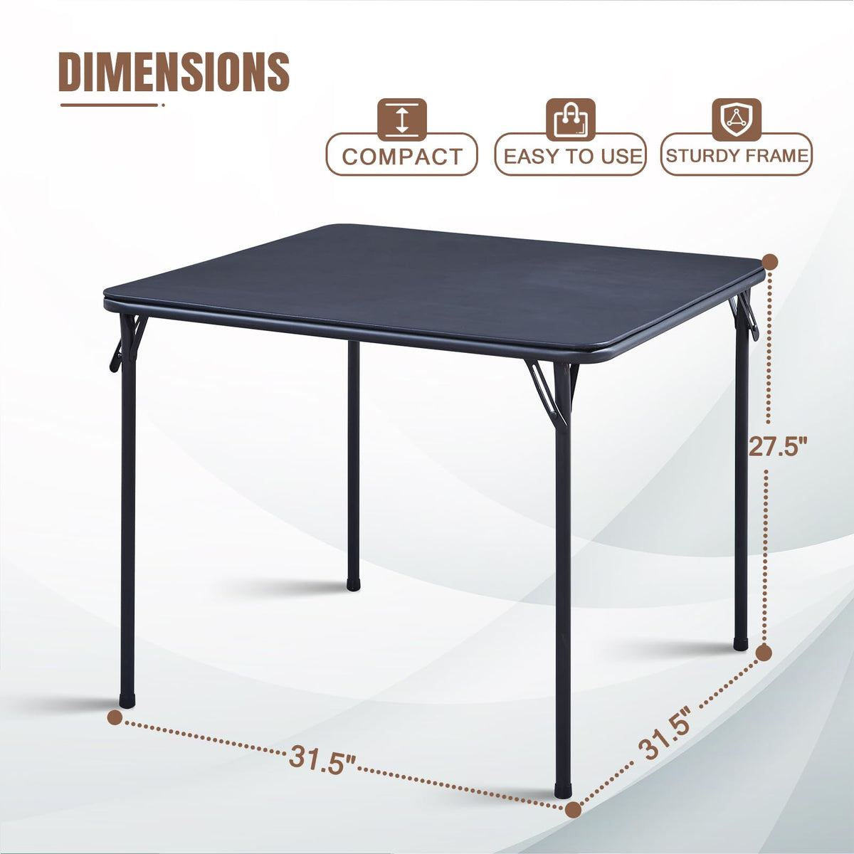 Black 32x32 Folding Table B597305