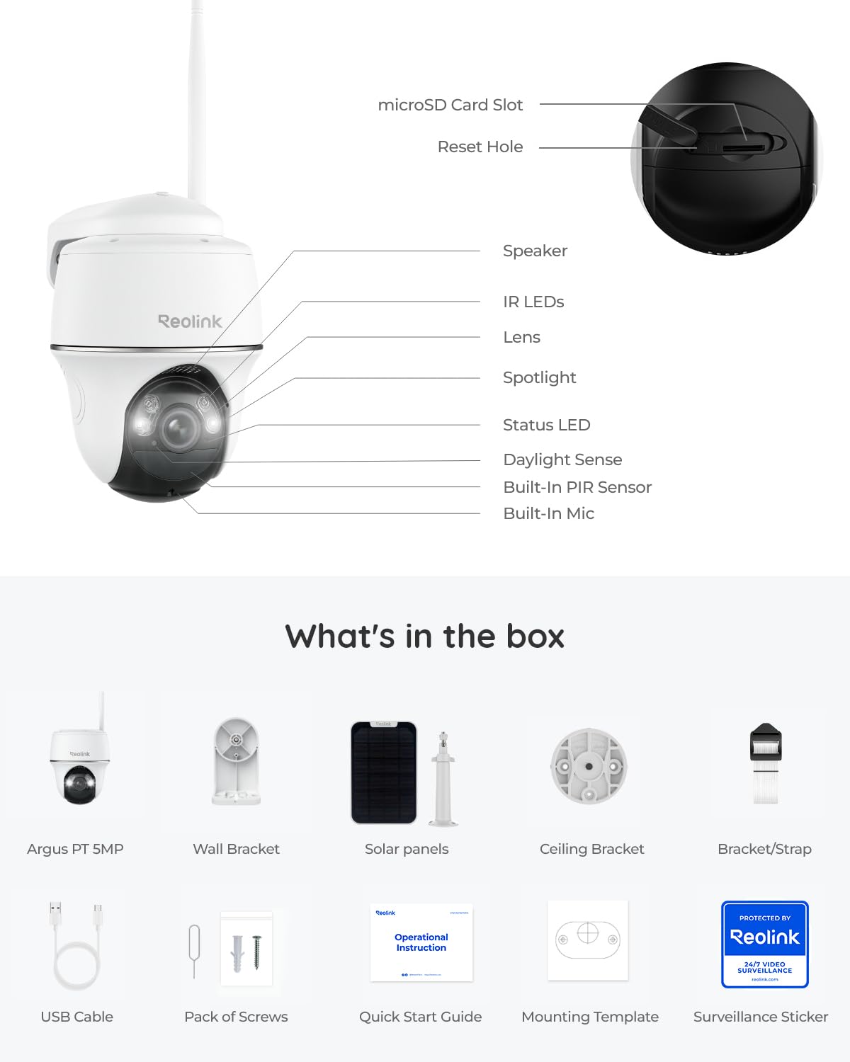 Solar Security Cameras Wireless Outdoor 360° Coverage Q846