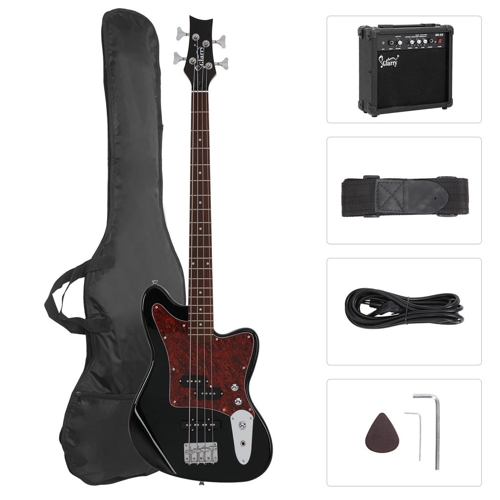 4 String Electric Bass Guitar Beginner Kit with Amp U384304