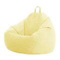 Yellow Linen Bean Bag Chair Cover 60X75cm D171
