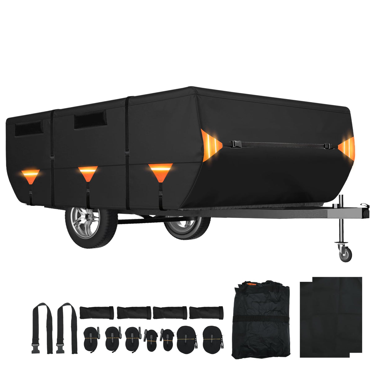 14ft-16ft Heavy Duty Oxford Waterproof Pop-Up Camper Cover Z579658