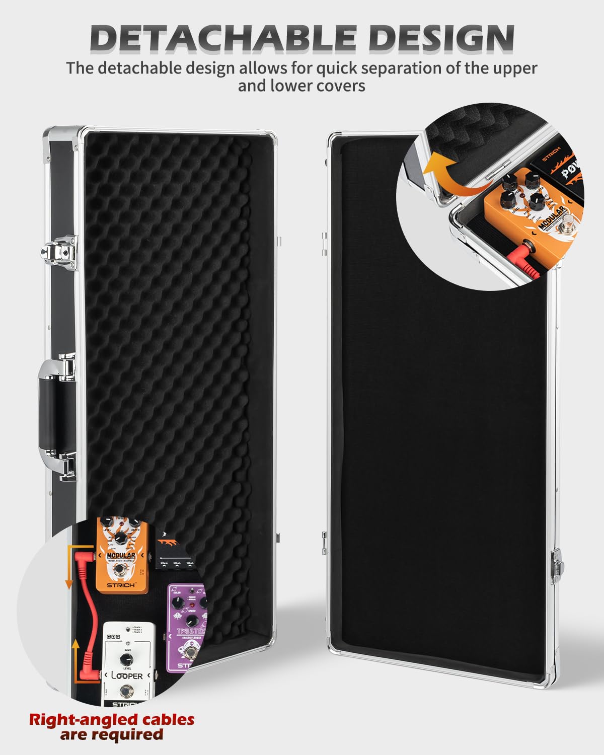 Guitar Pedal Case 27.5" x 11.8" x 4.3" Aluminum V90642
