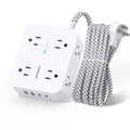 Surge Protector Power Strip 5 Ft Braided Extension Cord S496