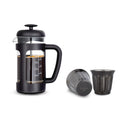 French Press 12 oz, Stainless Steel Double-Wall Espresso Cups 5 oz Set of 2 X8663