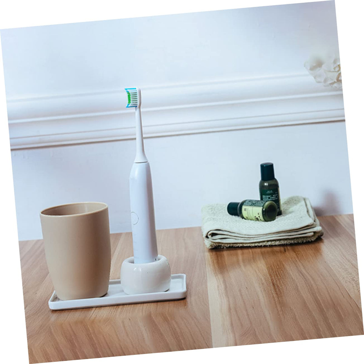 2-Pack White Ceramic Electric Toothbrush Holder Stand A89695