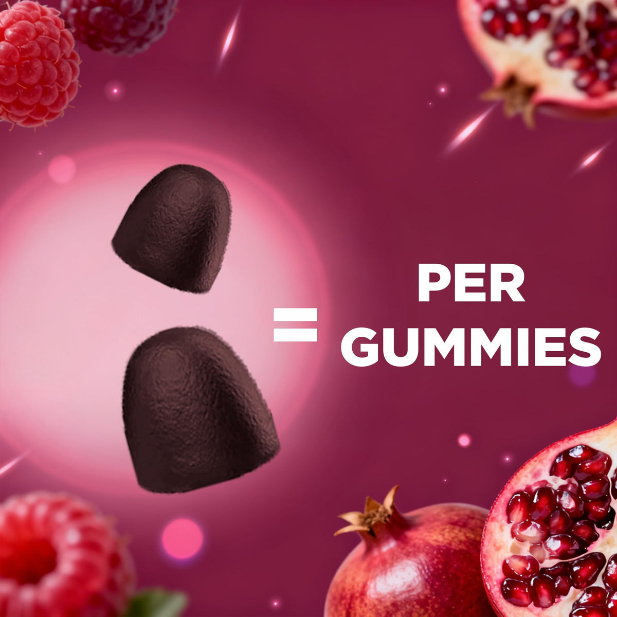Beet Root Gummies with B6, B12, Grape Seed & Pomegranate 120 Count J888
