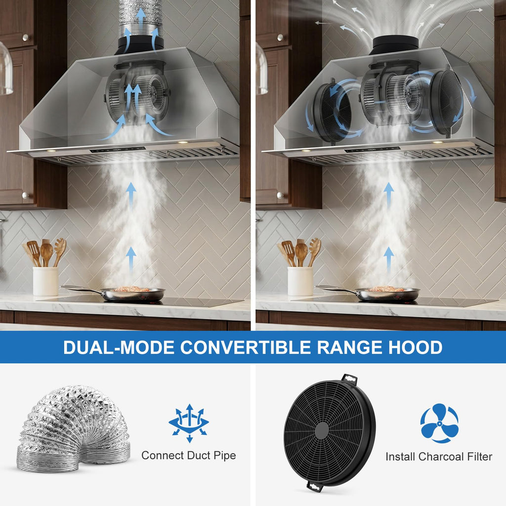 30 Inch 1200 CFM 8-Speed Kitchen Exhaust Fan L370