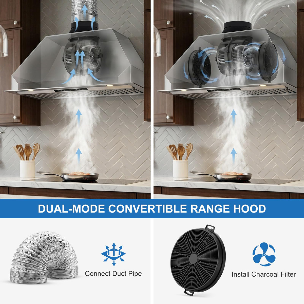 30 Inch 1200 CFM 8-Speed Kitchen Exhaust Fan L370
