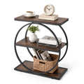 3-Tier Narrow Side Table with Open Storage Shelves M104