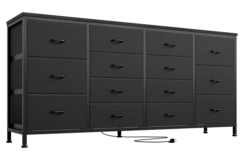 Black 14 Drawer Dresser TV Stand L829351