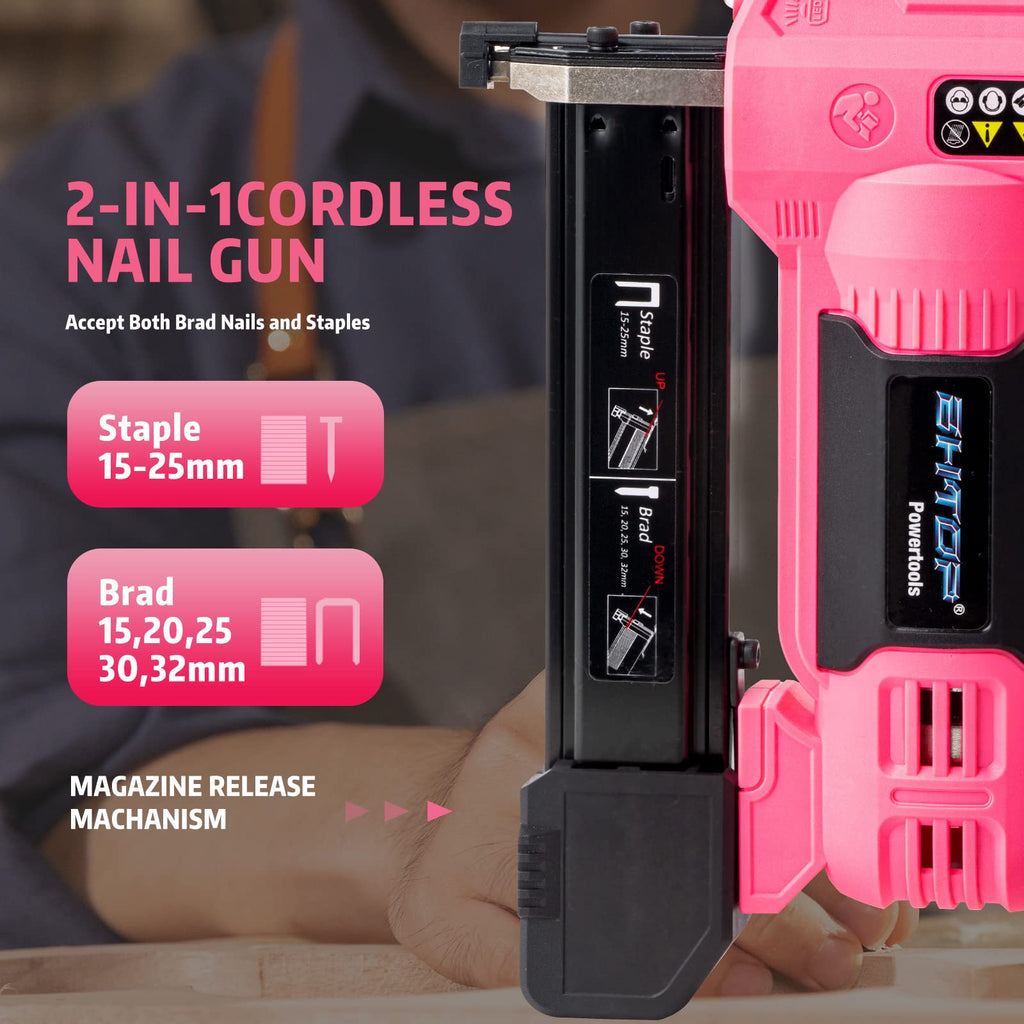 20V Cordless 18 Gauge 2 in 1 Brad Nailer & Stapler Kit H779735