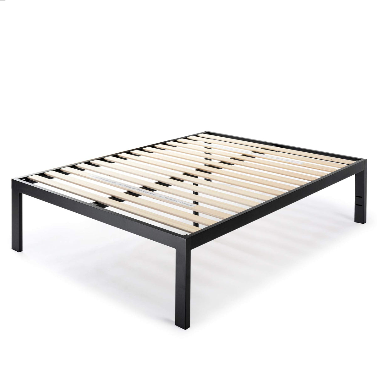 Queen 18 Inch Heavy Duty Steel Platform Bed with Wood Slat M36666