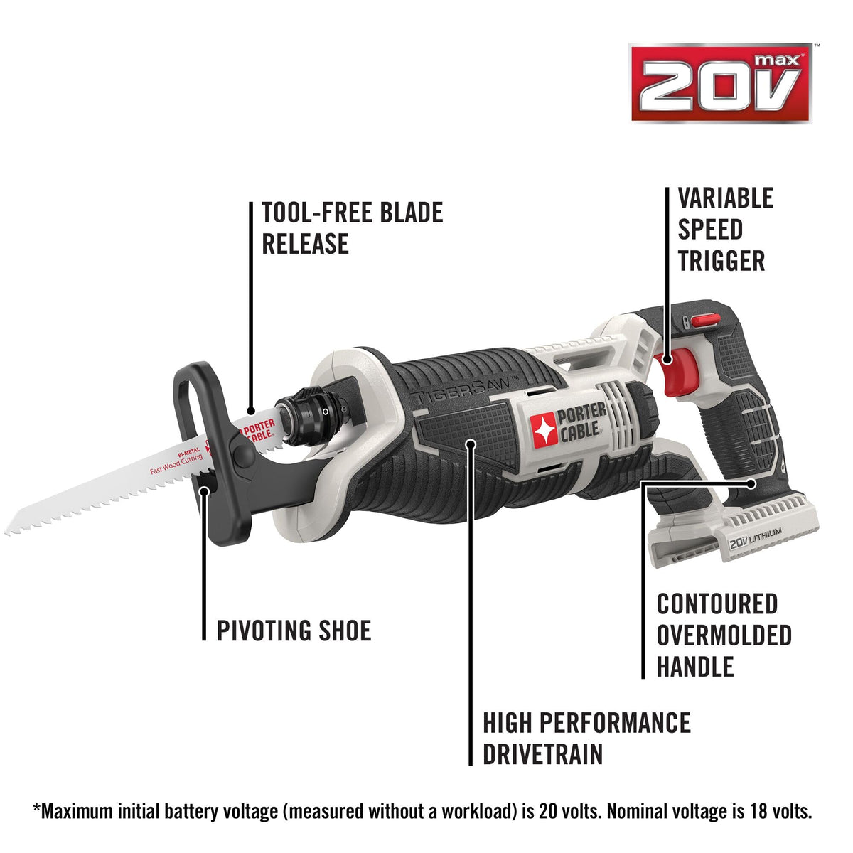 20V MAX Reciprocating Saw T475226