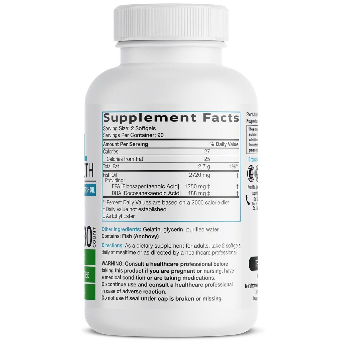Omega-3 Fish Oil 2720 mg 180 Softgels D671