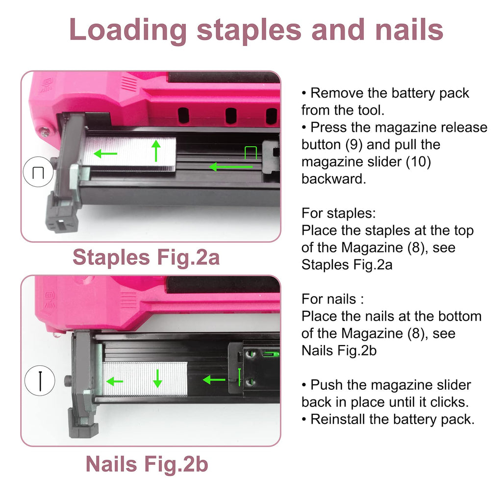 20V Cordless 18 Gauge 2 in 1 Brad Nailer & Stapler Kit H779735