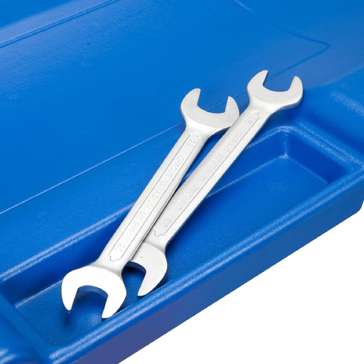 Blue Plastic Rolling Garage Creeper with Padded Headrest and 6 Casters A2497