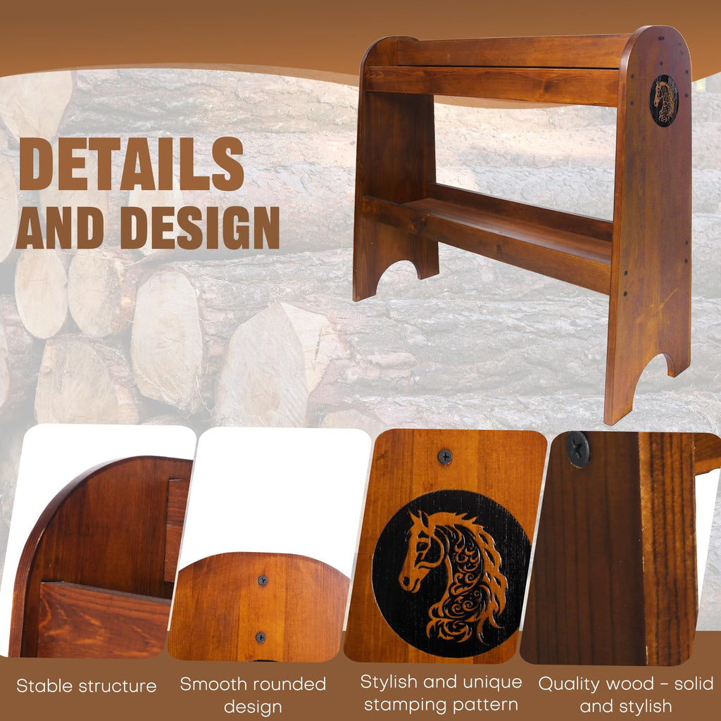 Solid Wood Saddle Rack L9586