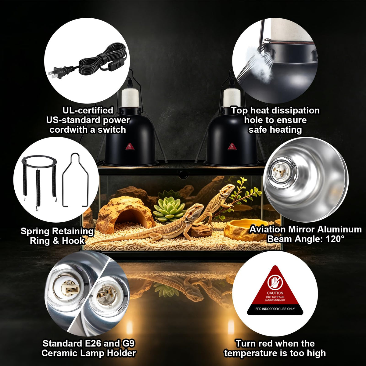 Ceramic Socket Reptile Heat Lamp Kit D36214