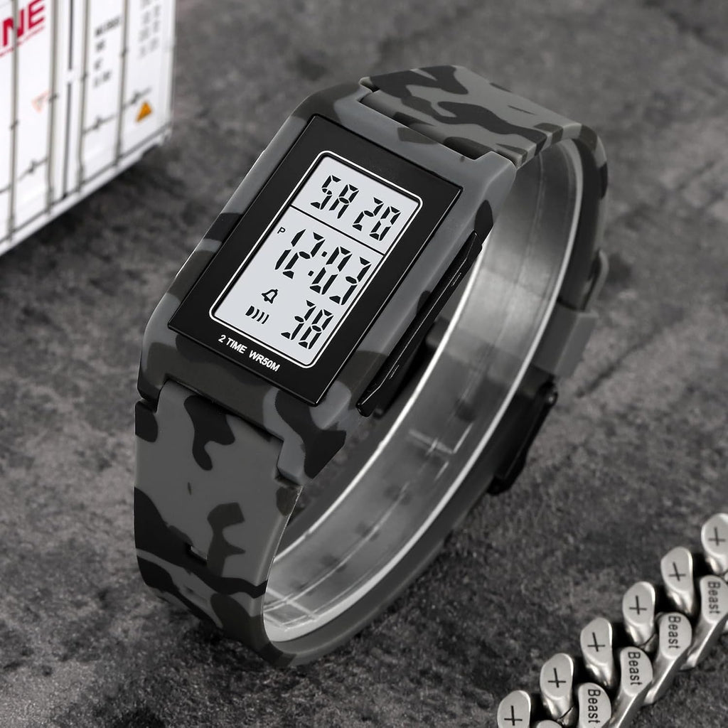 Minimalist Digital Ultra-Thin Water Resistant Shock Resistant Watch J61855