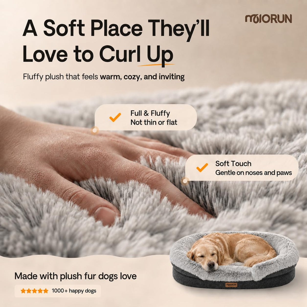 Fluffy Orthopedic Dog Bed M393323